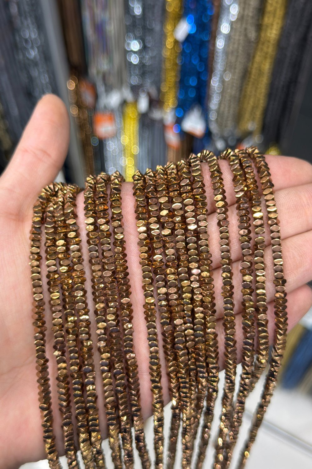 Hematit Taşı Rondela Kesim Parlak Kahverengi 4x2mm Doğal Taş Dizi