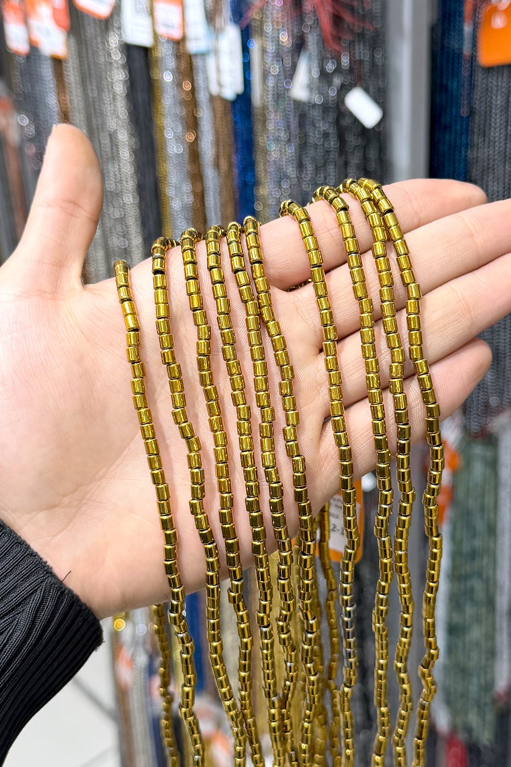 Hematit Taşı 4x4mm Silindir Kesim Doğal Taş Diziler