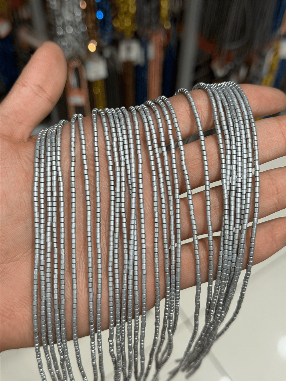 Hematit Taşı Silindir Kesim Mat Açık Gri 2mm Doğal Taş Dizi