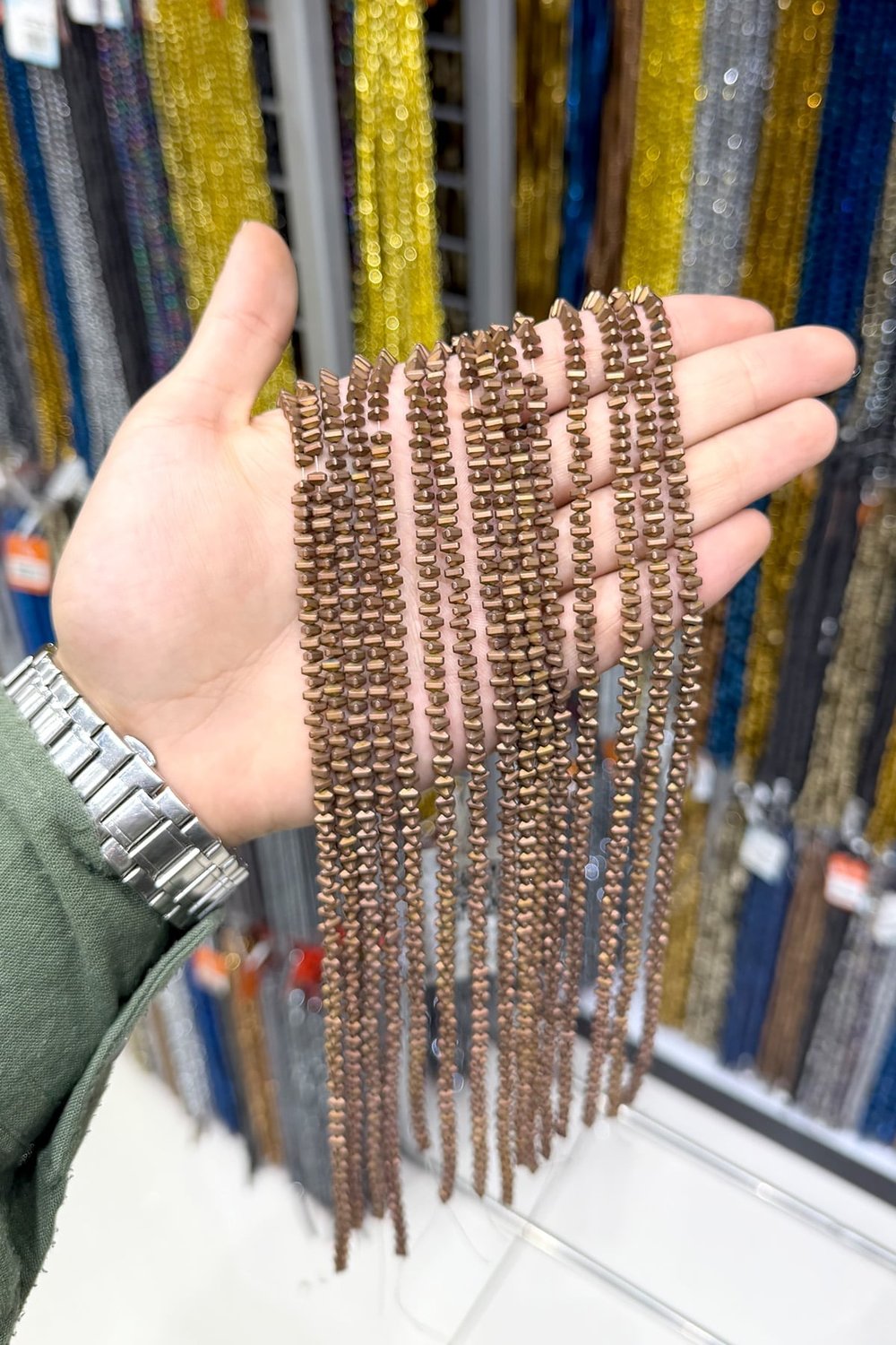 Hematit Taşı 4x3mm Üçgen Rondela Kesim Doğal Taş Diziler