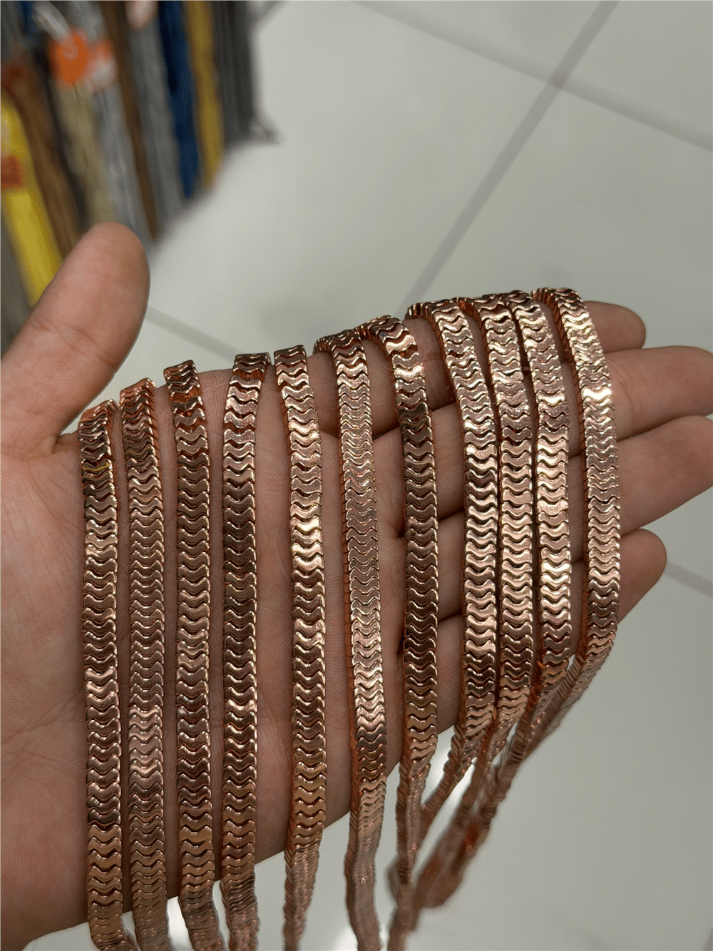 Hematit Taşı Yarasa Kesim Parlak Roz 7x1mm Doğal Taş Dizi