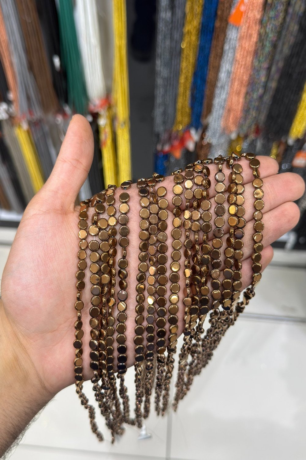 Hematit Taşı Yassı Kesim Parlak Kahverengi 6mm Doğal Taş Dizi