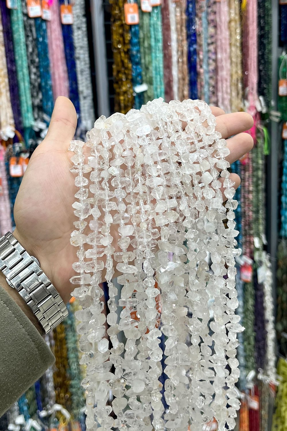 Herkimer Elmas Taşı Herkimer Elmas Amorf Kesim 18x12mm Doğal Taş Dizi