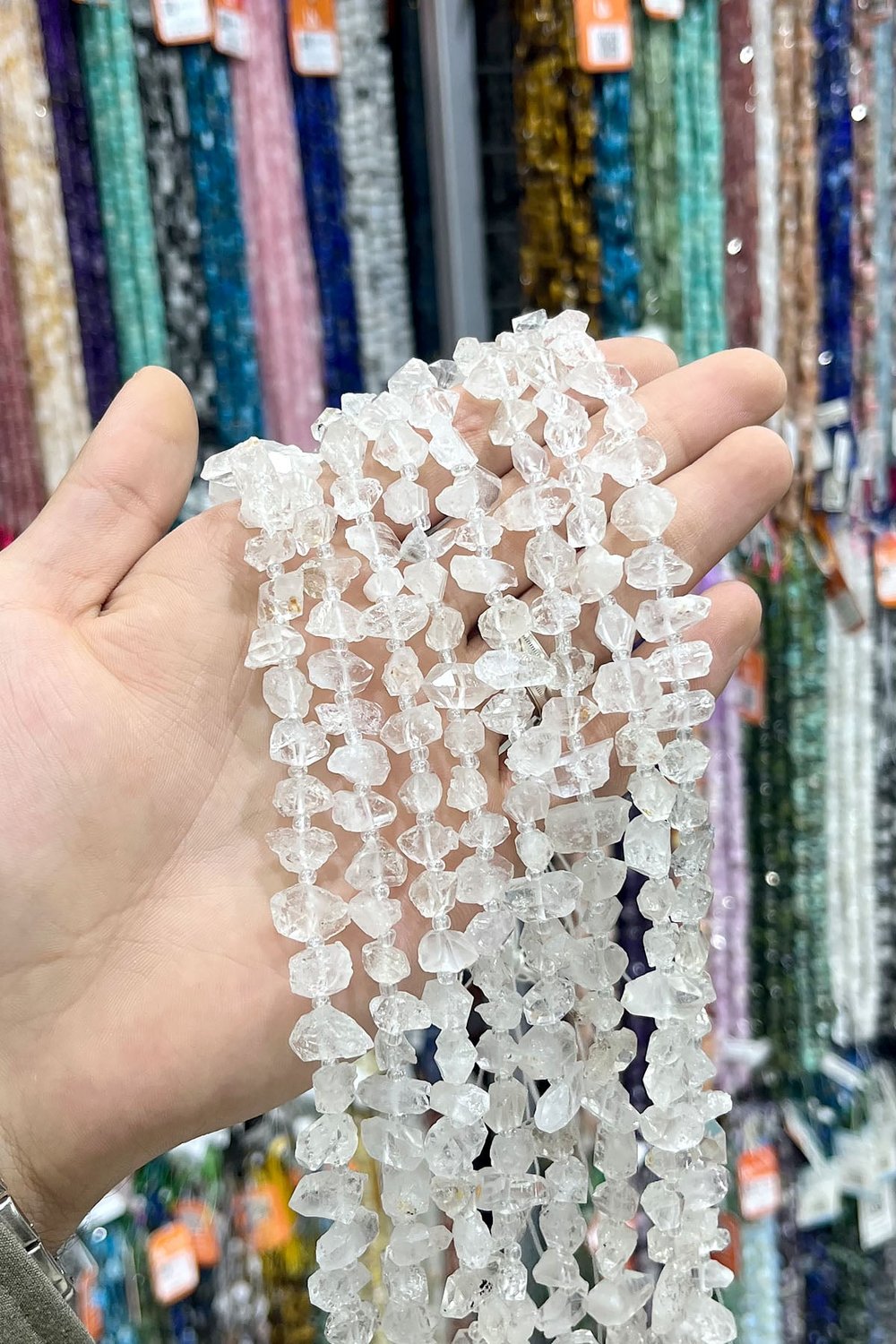 Herkimer Elmas Amorf Kesim 23x14mm Dizi
