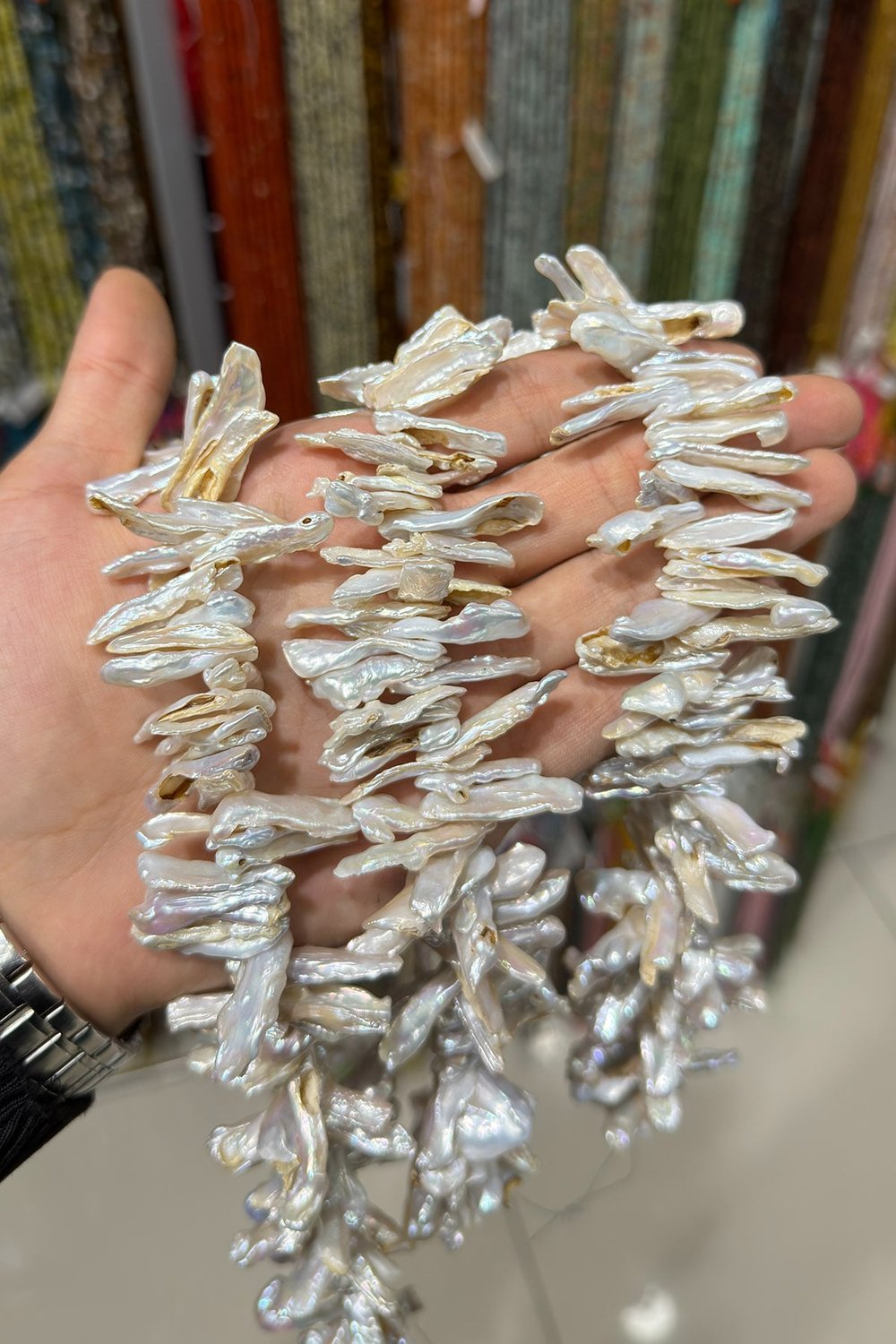 İnci Cips Kesim 30x4mm Doğal Taş Dizi