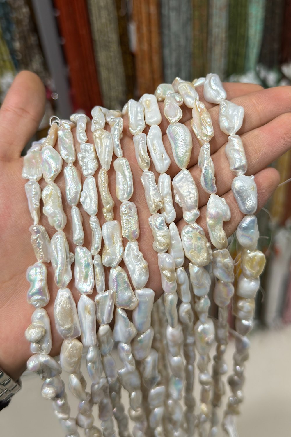 İnci Çubuk Kesim 7x18mm Doğal Taş Dizi
