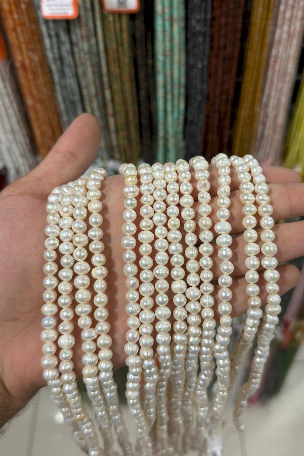 İnci Doğal Taş Küre Kesim 6mm Dizi