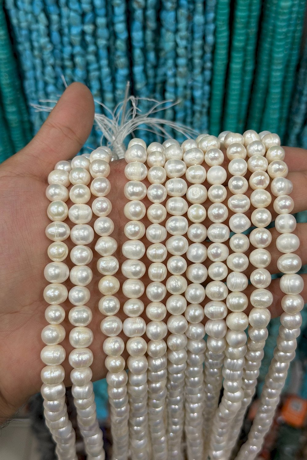 İnci Doğal Taş Beyaz 10.5mm Dizi