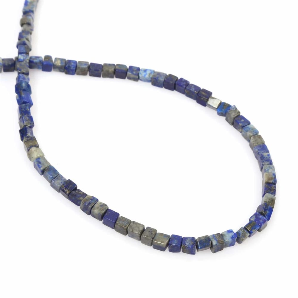 Jasper Natural Stone Cube Cut 6x6mm String Of Beads