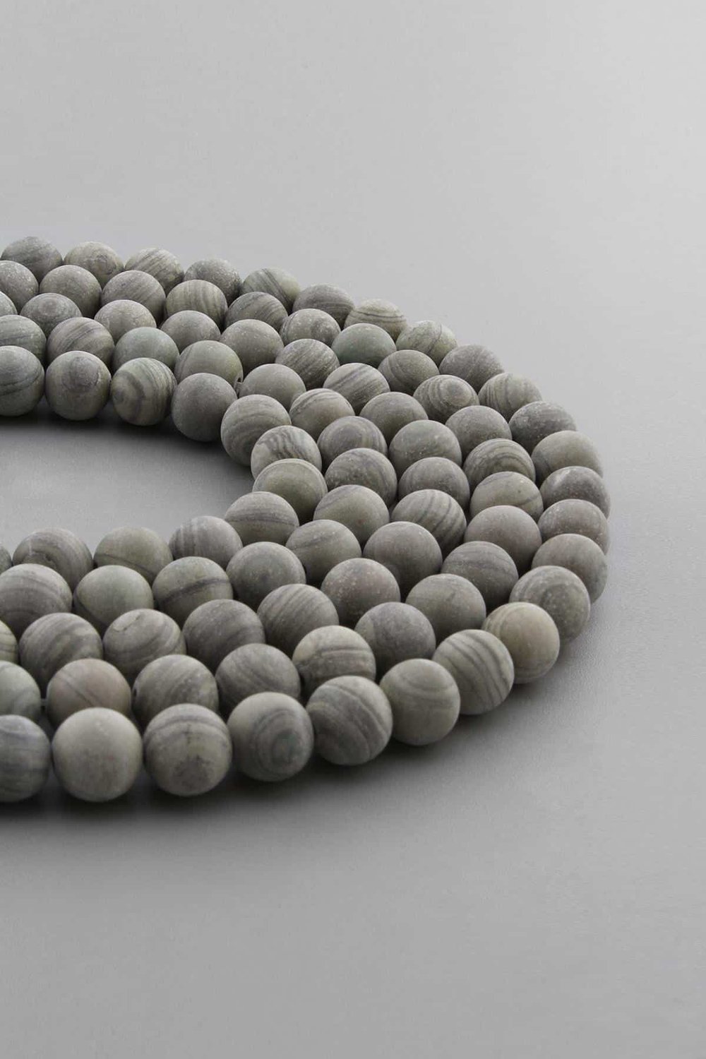 Jasper Taşı Küre Kesim Mat Açık Yeşil 8mm Doğal Taş Dizi