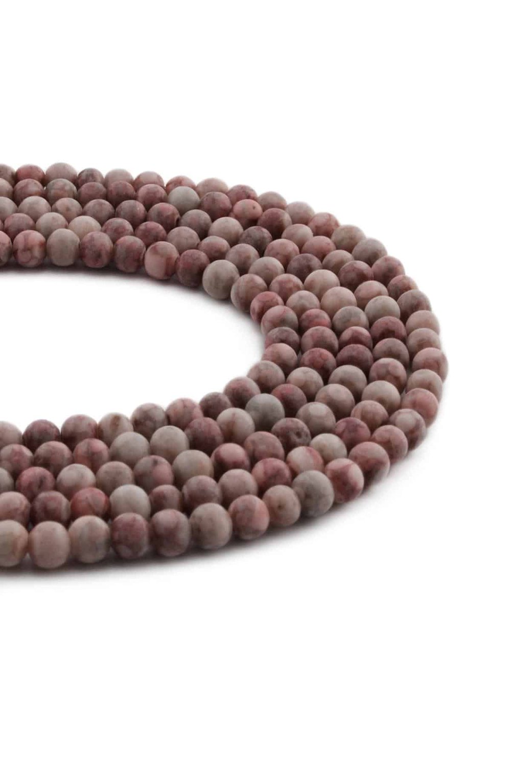 Jasper Taşı Küre Kesim Mat 4mm Doğal Taş Dizi [AA]