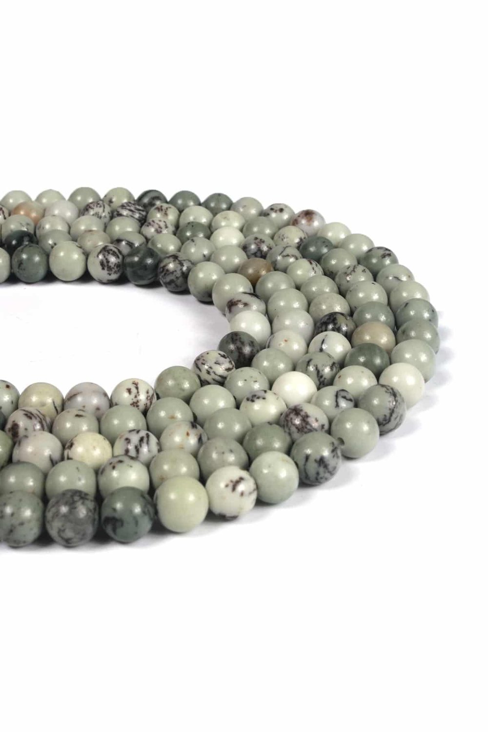 Jasper Natural Stone Shiny Globe Cut 6mm String Of Beads