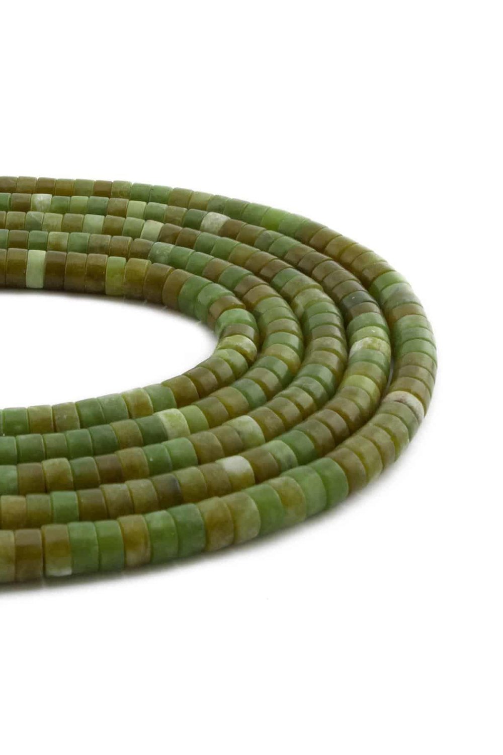 Jasper Taşı Dore Kesim Parlak Yeşil 6x3mm Doğal Taş Dizi
