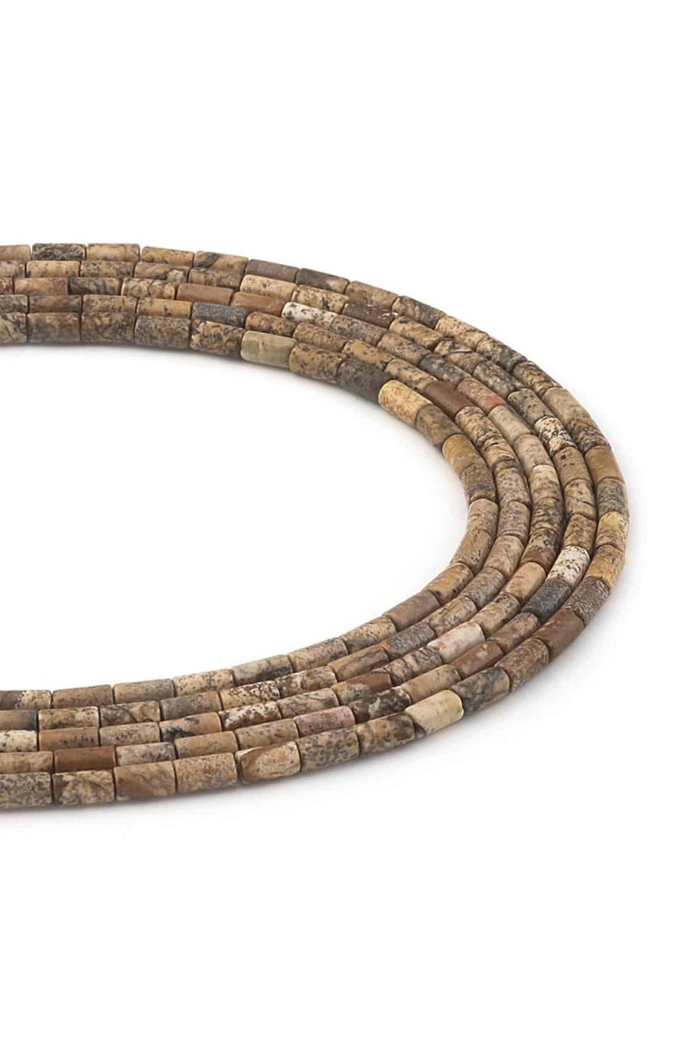 Jasper Taşı Silindir Kesim Parlak 3x6mm Doğal Taş Dizi [AA]