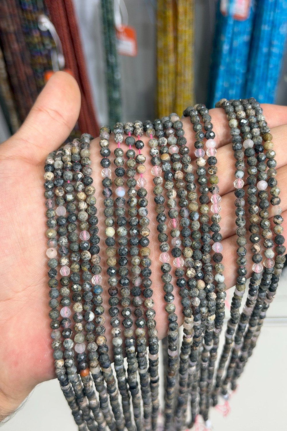 Jasper Taşı Faset Küre Kesim 4mm Doğal Taş Dizi