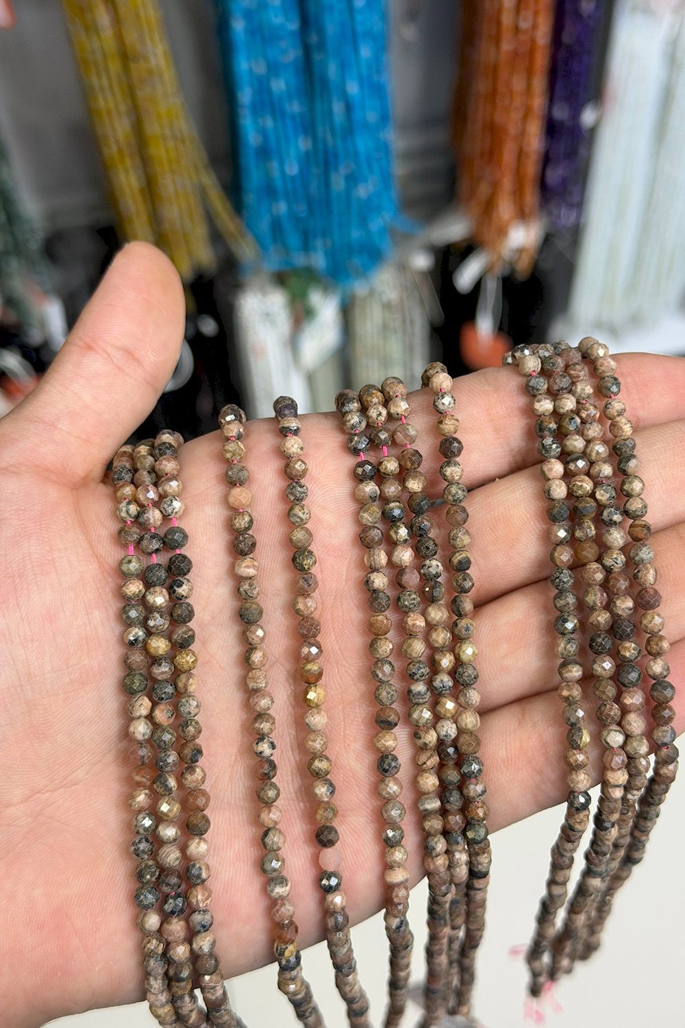 Jasper Taşı Faset Küre Kesim 4mm Doğal Taş Dizi
