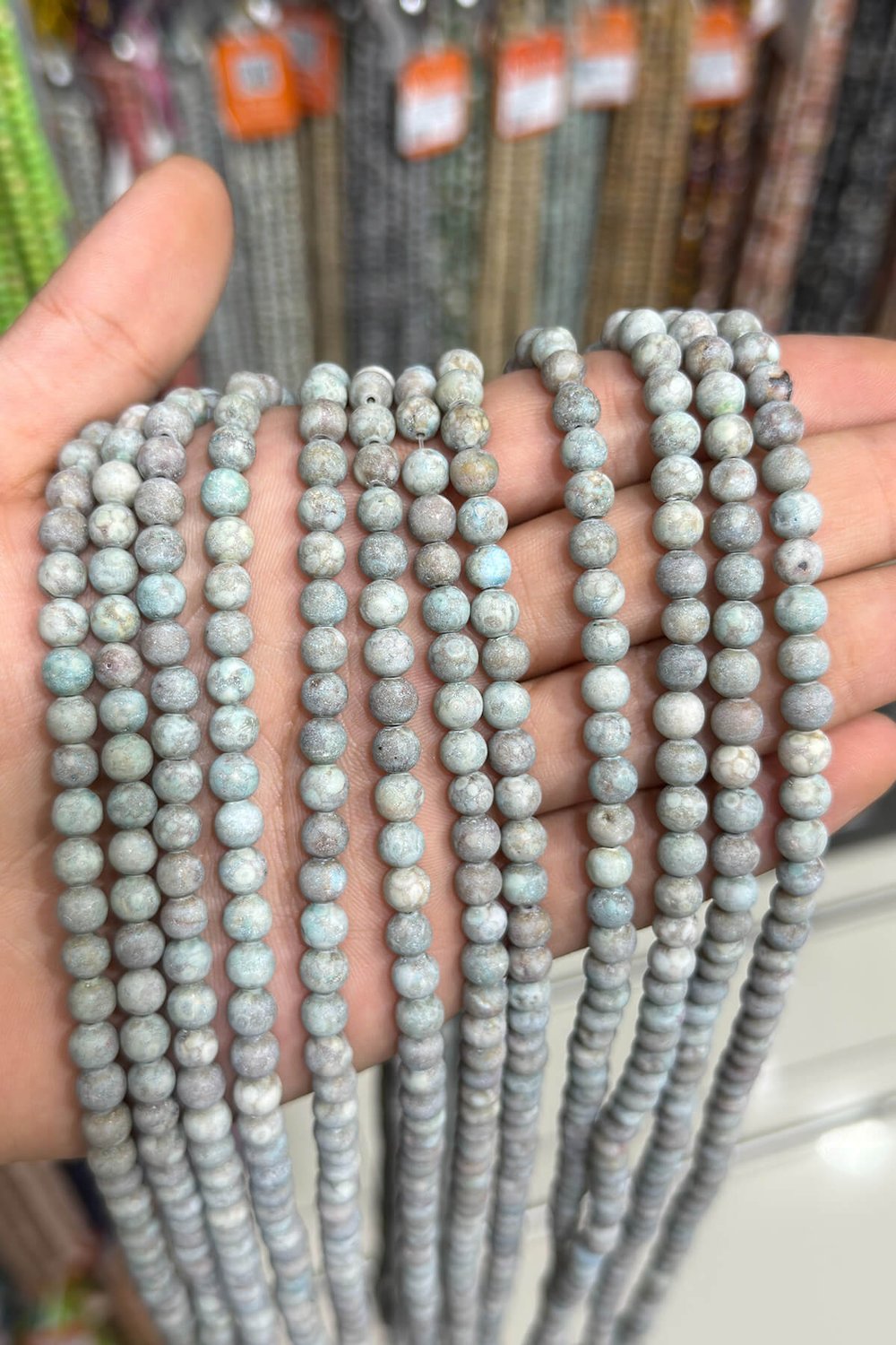Jasper Taşı Küre Kesim Mat 6mm Doğal Taş Dizi [AA]