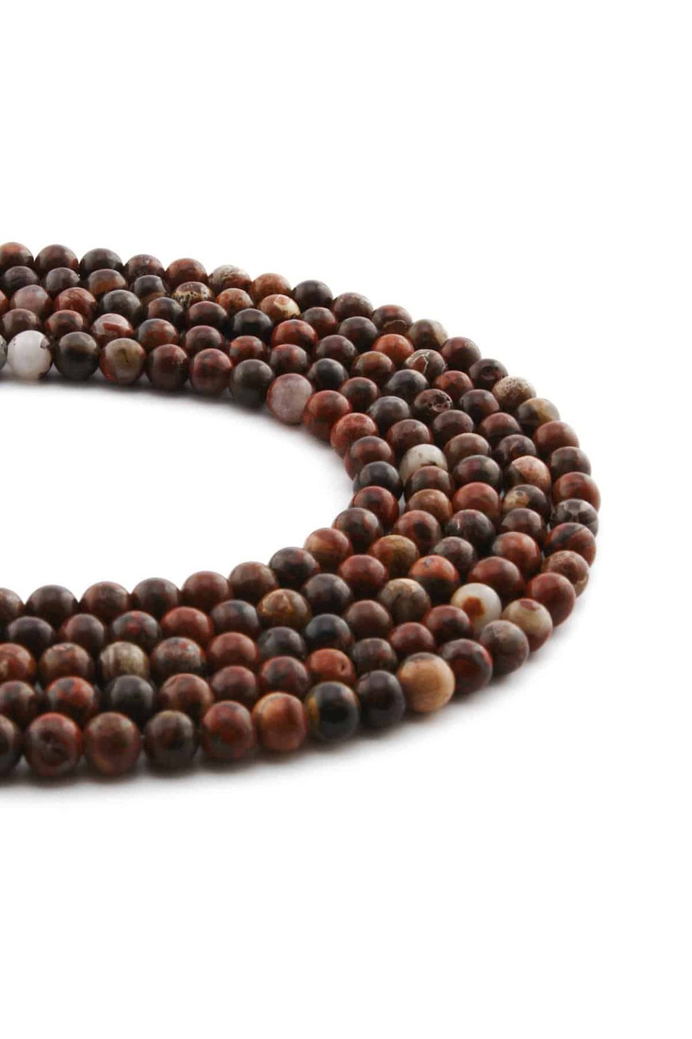Blood Stone Natural Stone Shiny Globe Cut 4mm String Of Beads