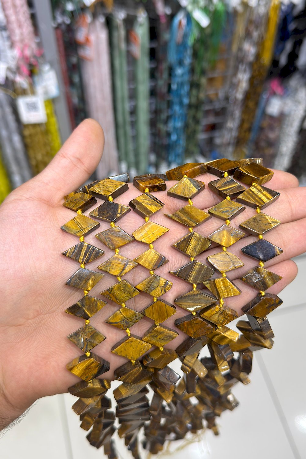 Kaplan Gözü Taşı Dörtgen Kesim 11x18mm Doğal Taş Dizi