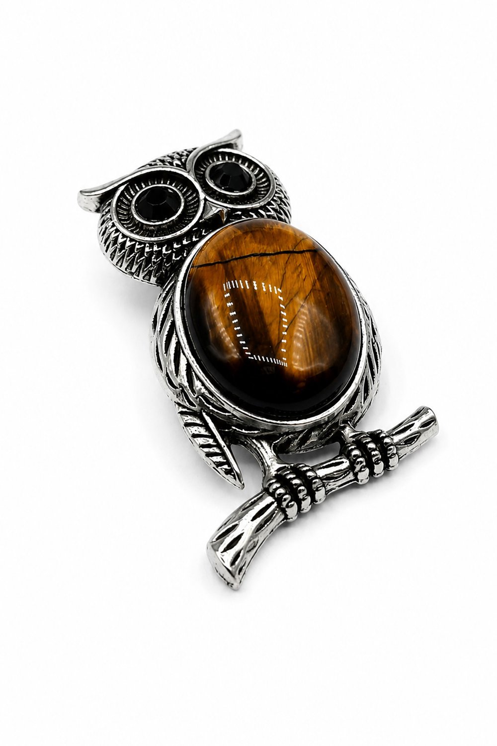 Kaplangözü Doğal Taş Baykuş Broş