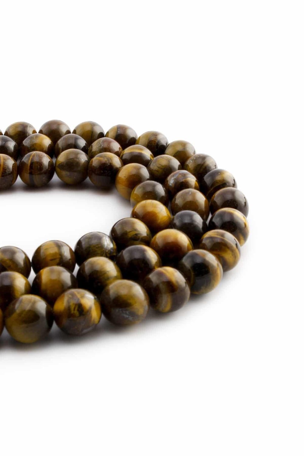 Tiger Eye Natural Stone Shiny Globe Cut 12mm String Of Beads