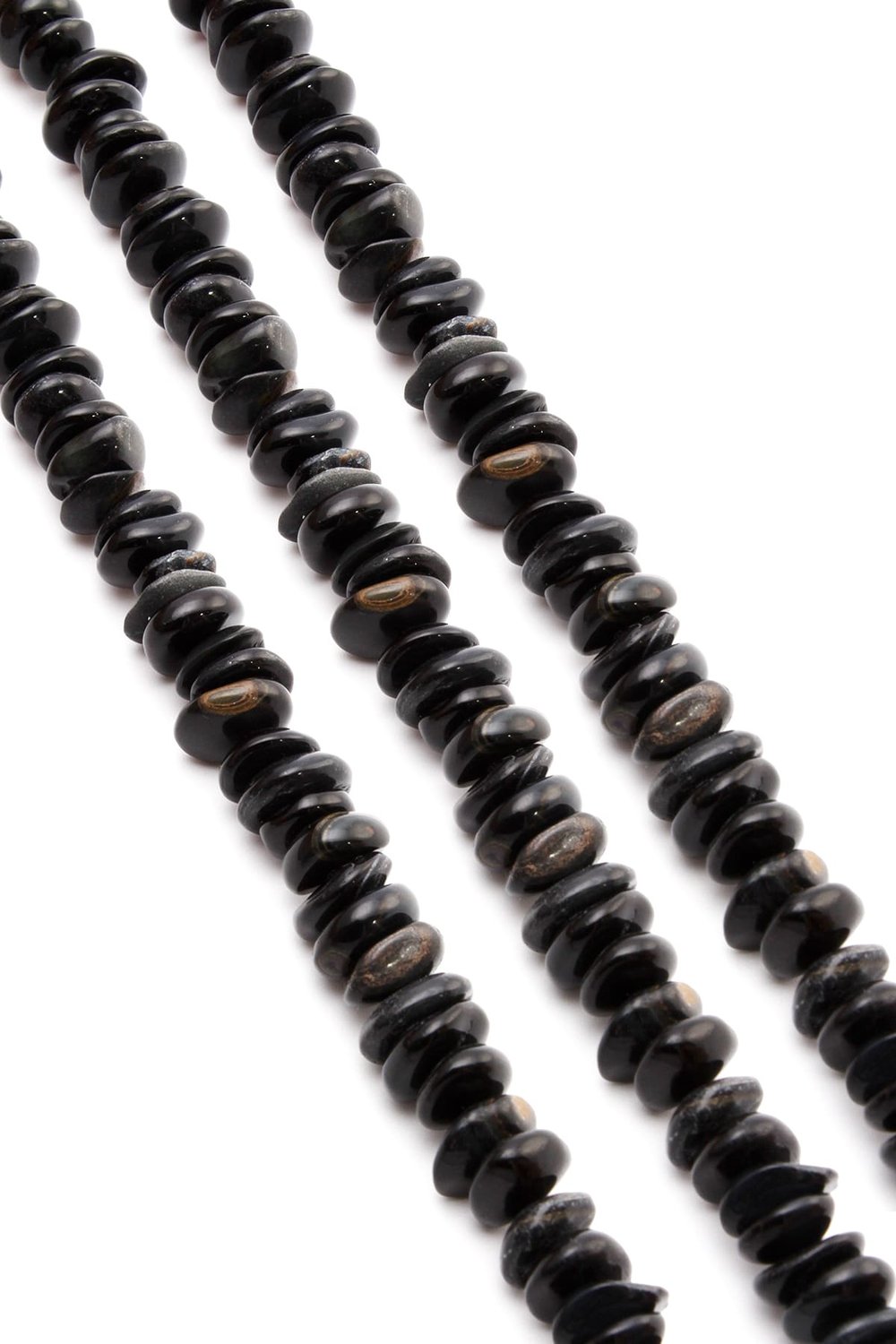 Tiger Eye Natural Stone Black Washer Cut 10x4mm String Of Beads