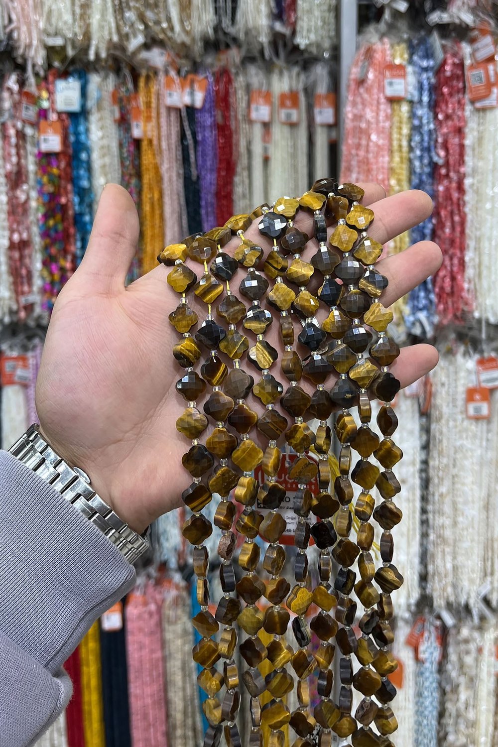 Kaplan Gözü Taşı Van Cleef Yonca Kesim 12mm Doğal Taş Dizi