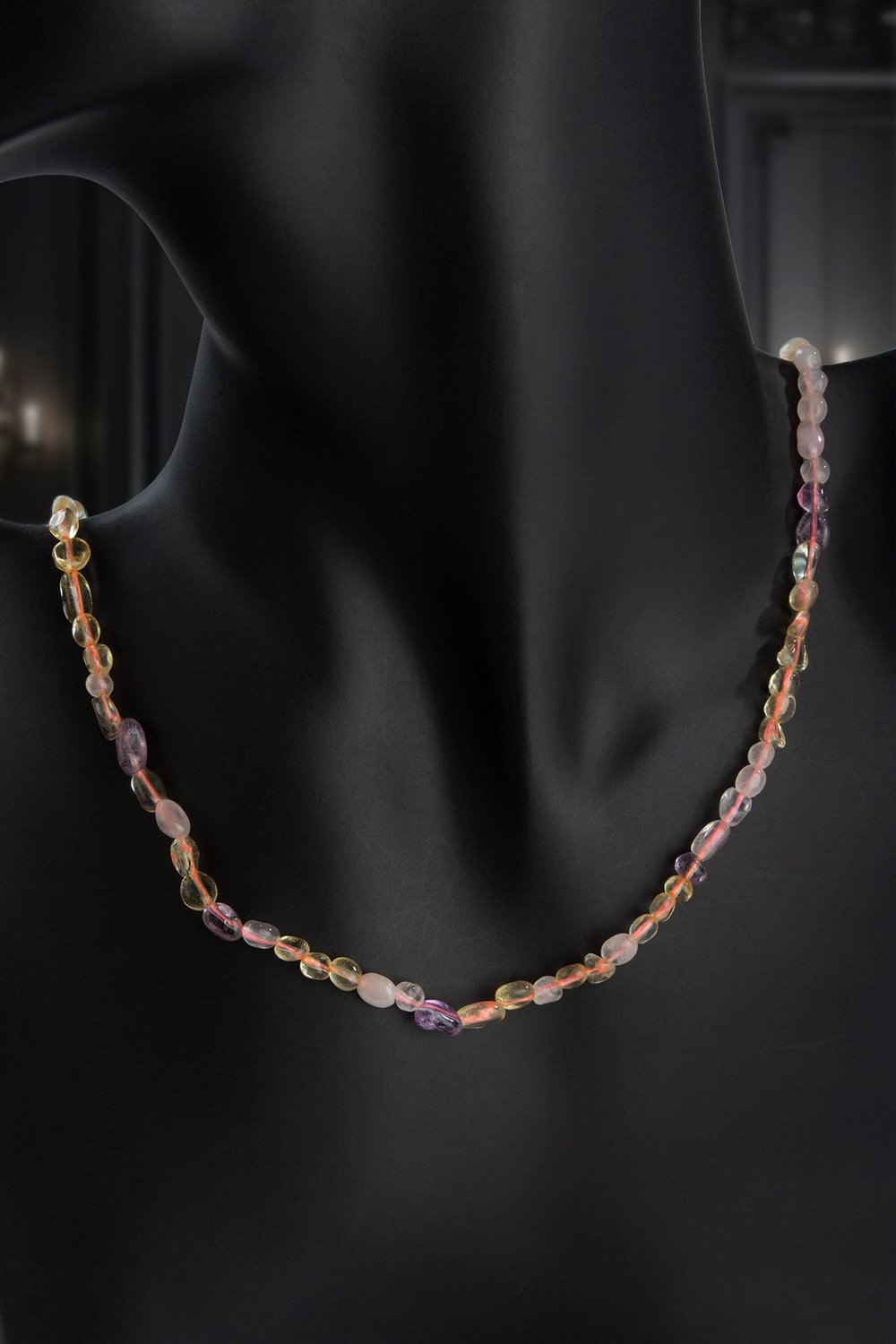 Ametist- Pembe Kuvars Doğal Taş Tımbıl Kesim 4x6 mm Kolye