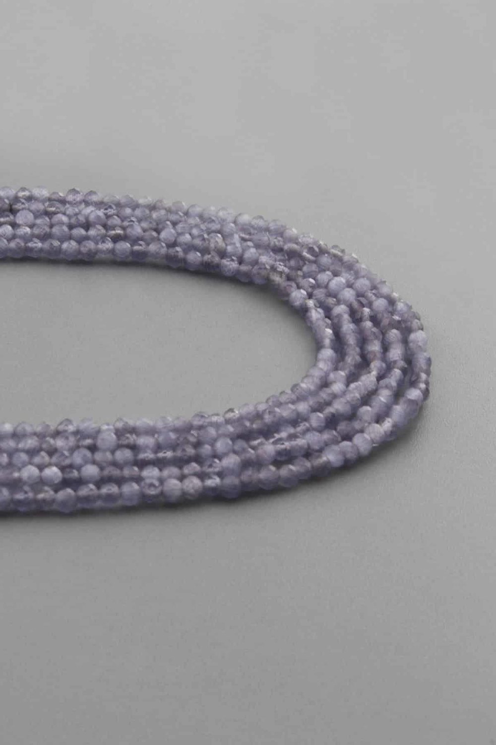 Cat Eye Natural Stone Shiny Lilac Globe Crystal Cut 2mm String Of Beads