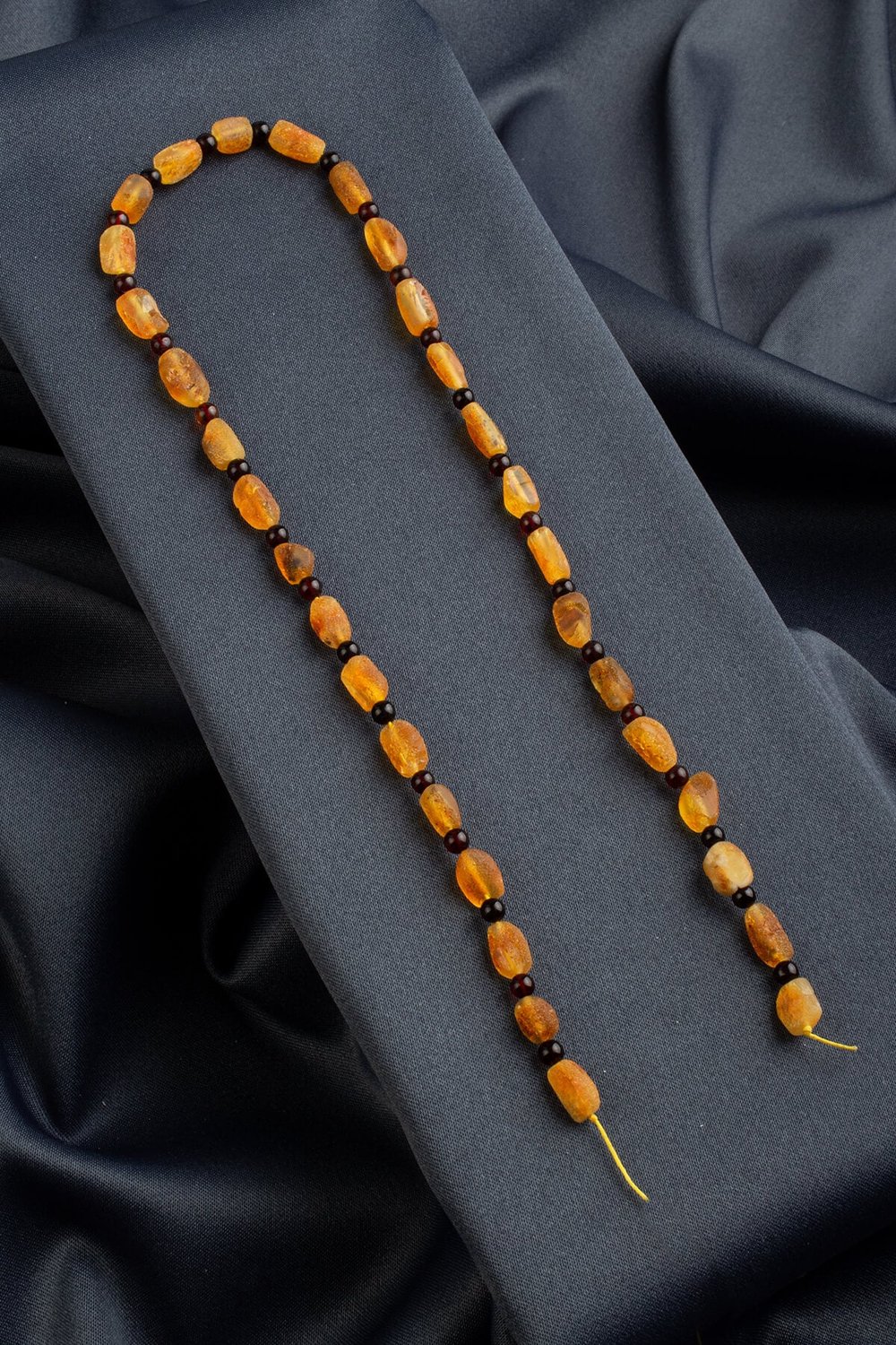 Kehribar Silindir Kesim Mat 12x6mm Doğal Taş Dizi