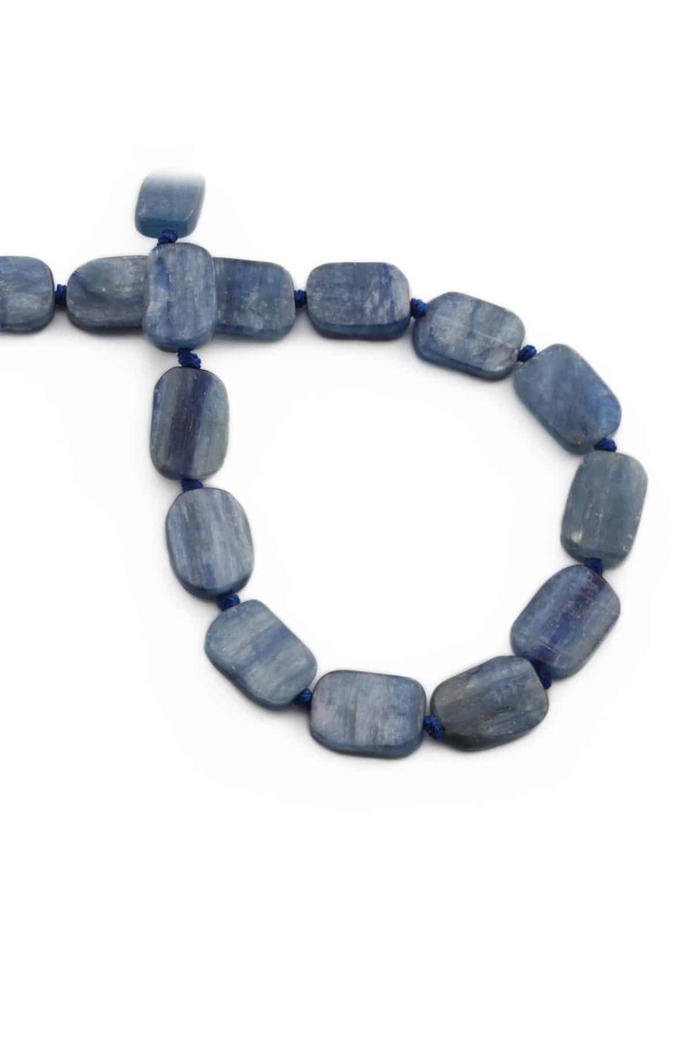 Kyanite Natural Stone Oval Cut 12x15mm String Of Beads