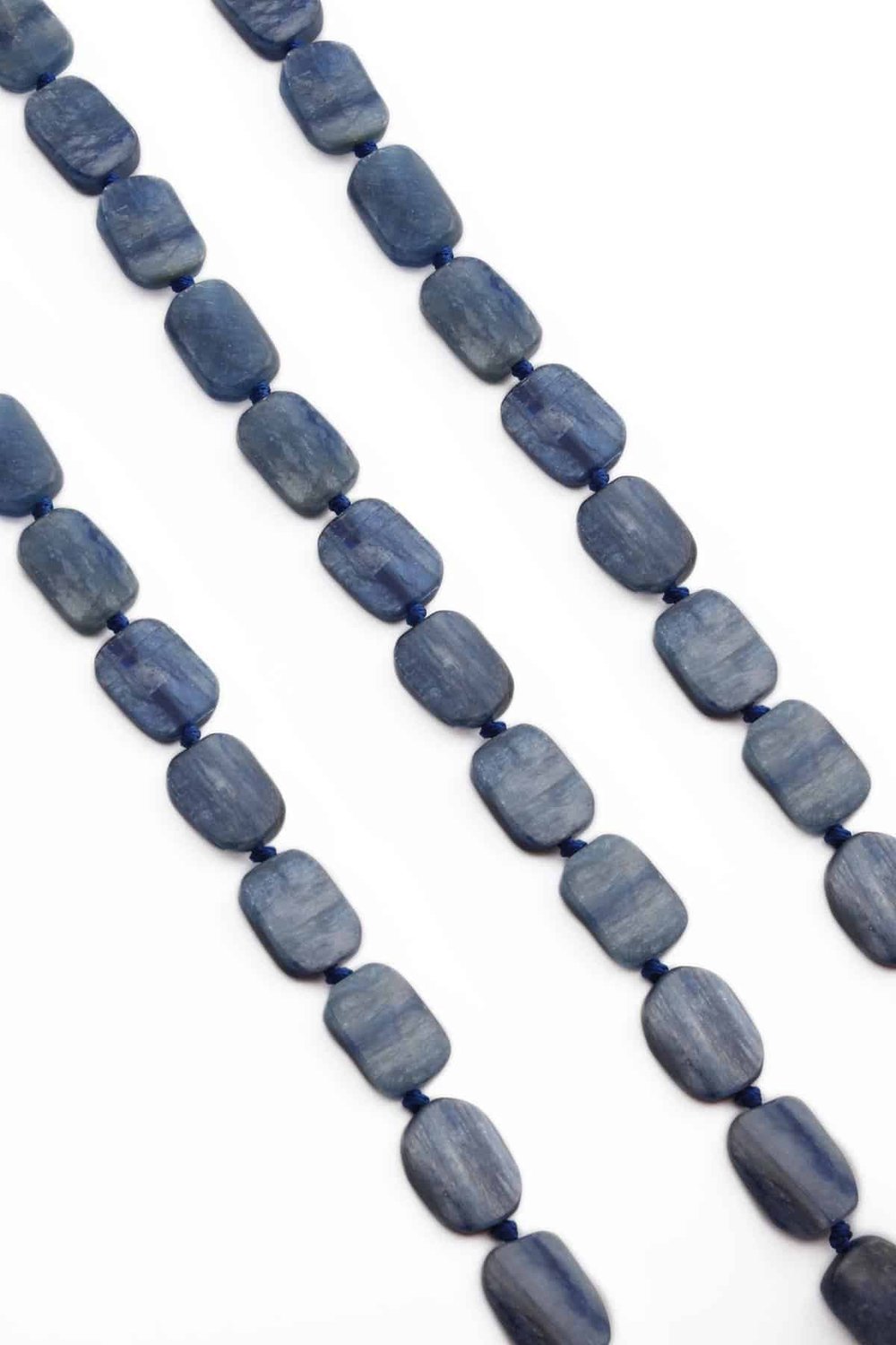 Kyanite Natural Stone Oval Cut 12x15mm String Of Beads