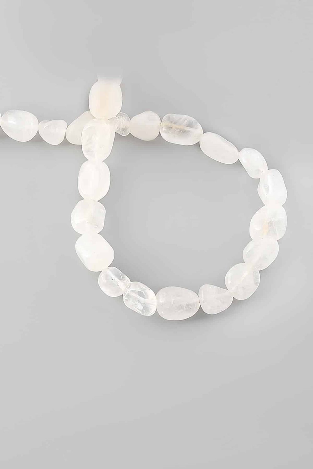 Crystal Quartz Natural Stone Shiny Tumbler Cut 7x10mm String Of Beads
