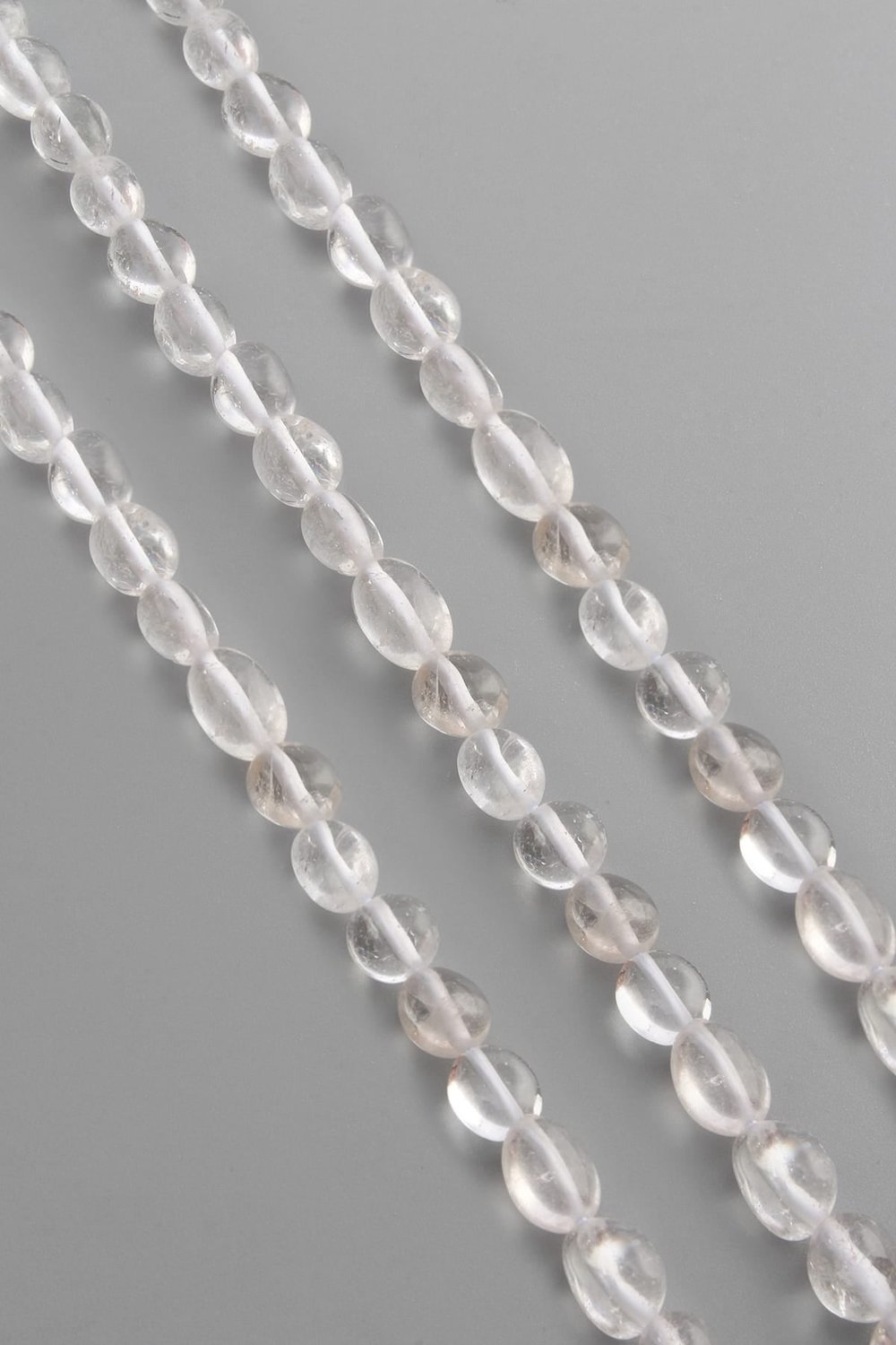 Kristal Kuvars Taşı Tımbıl Kesim 6x8mm Doğal Taş Dizi