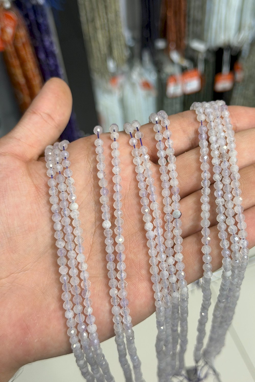 Kristal Kuvars Taşı Faset Küre Kesim 4mm Doğal Taş Dizi