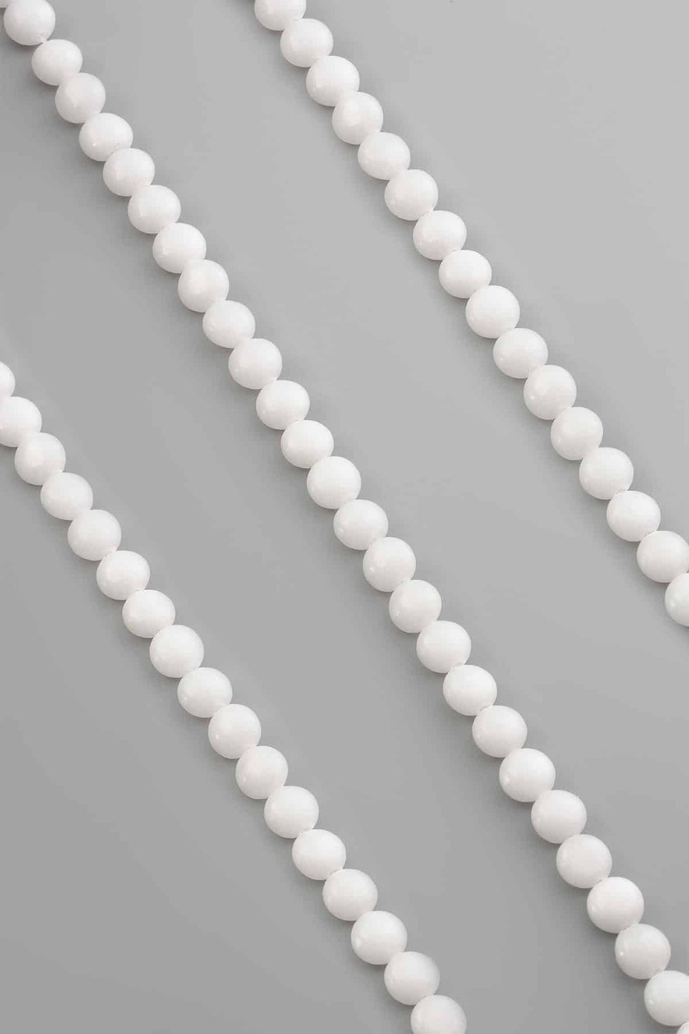 Quartz Natural Stone Circle Cut 6mm String Of Beads