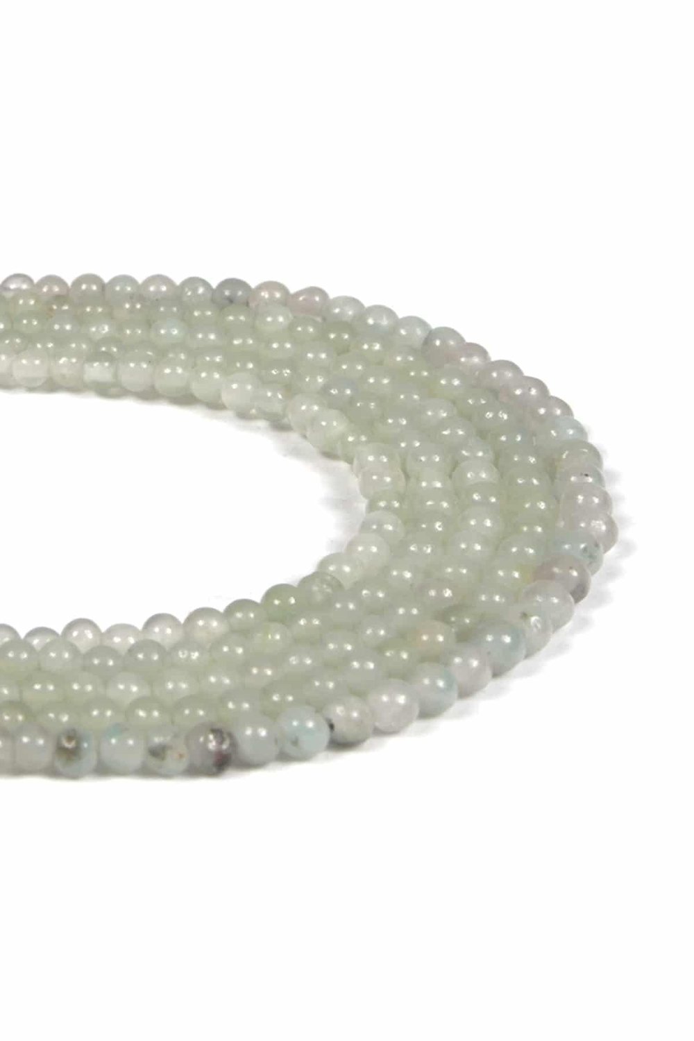Quartz Natural Stone Shiny Globe Cut 2mm String Of Beads
