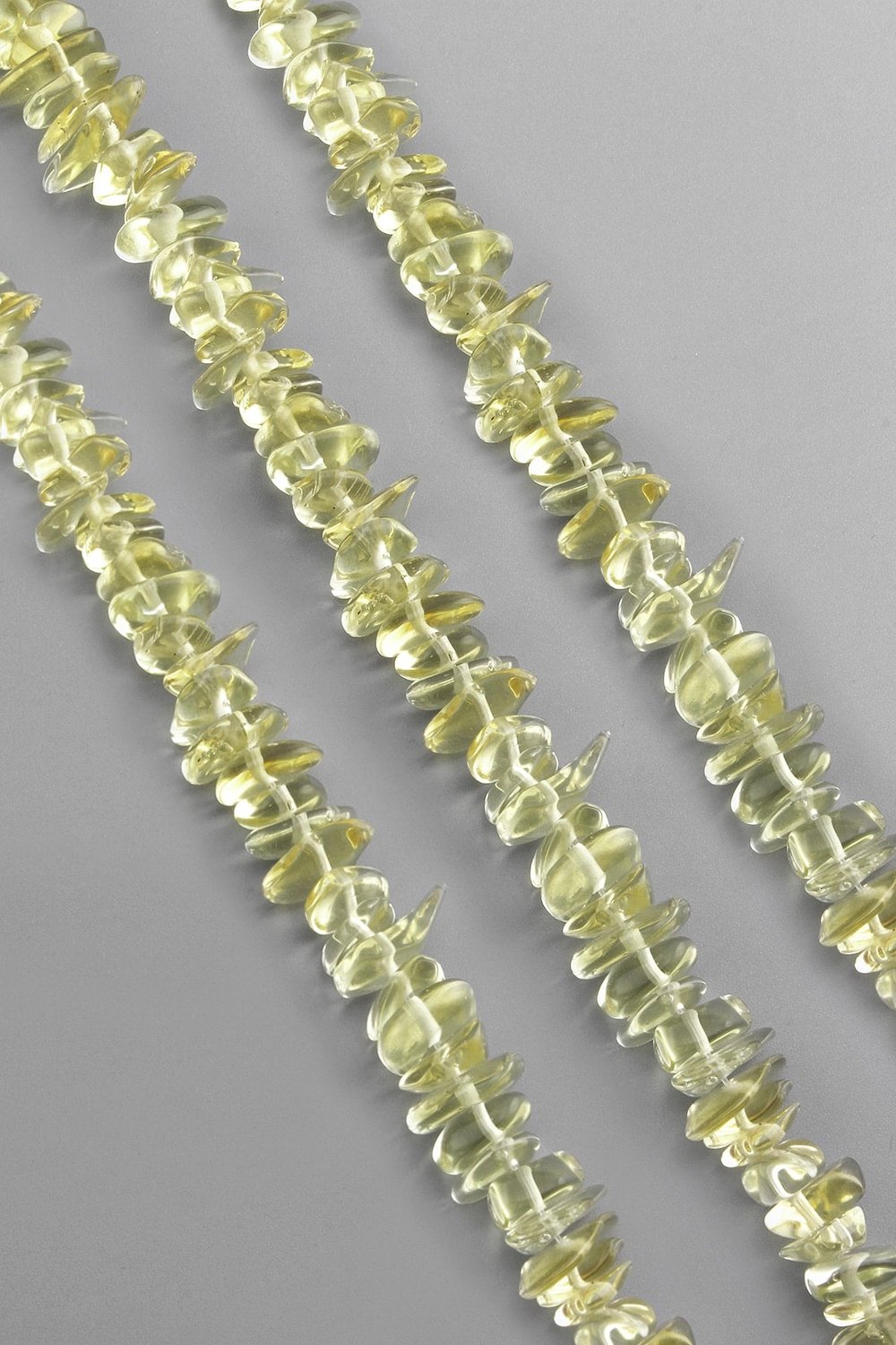 Quartz Natural Stone Yellow Washer Cut 12x5mm String Of Beads