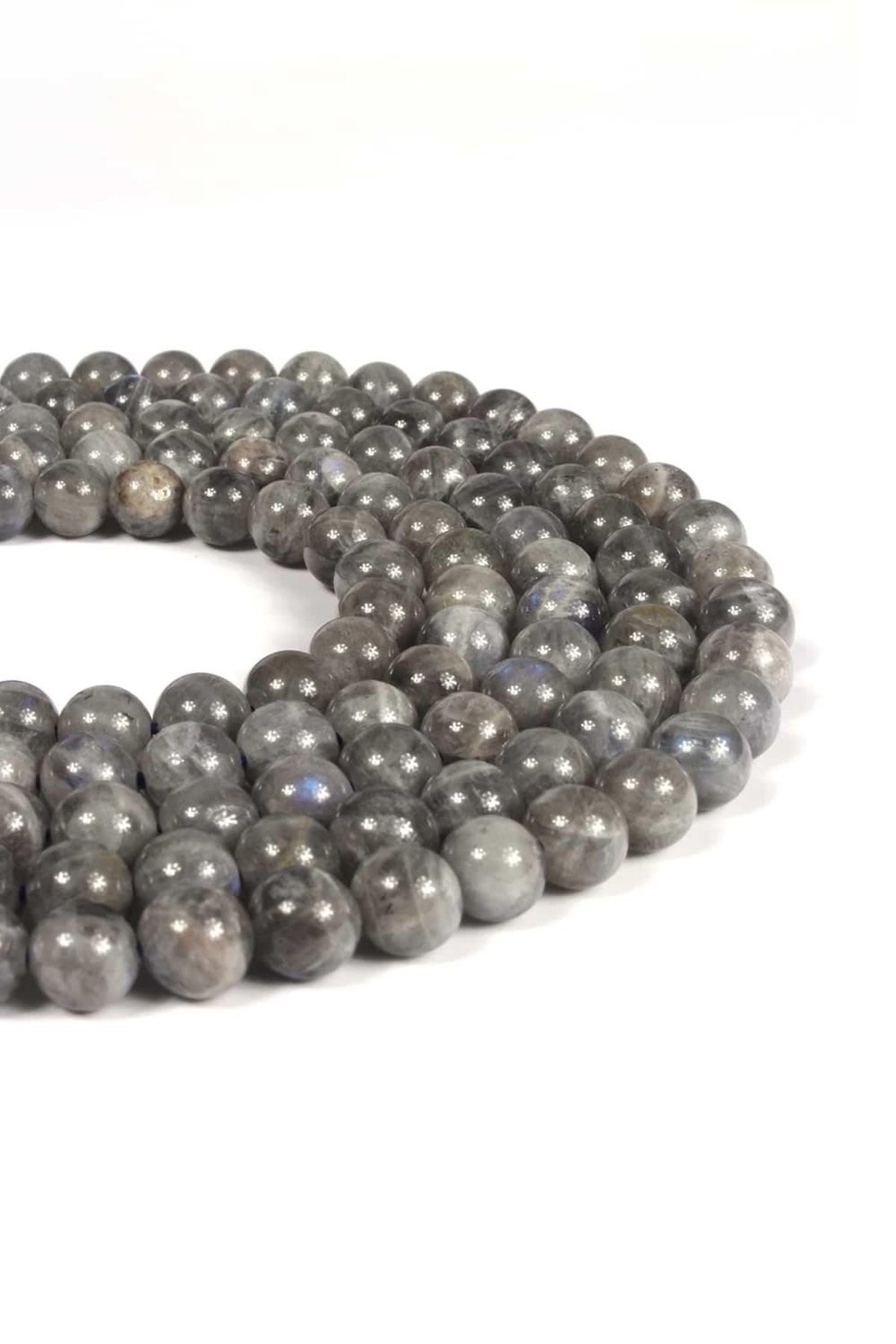 Labradorite Natural Stone Globe Cut 8mm String Of Beads