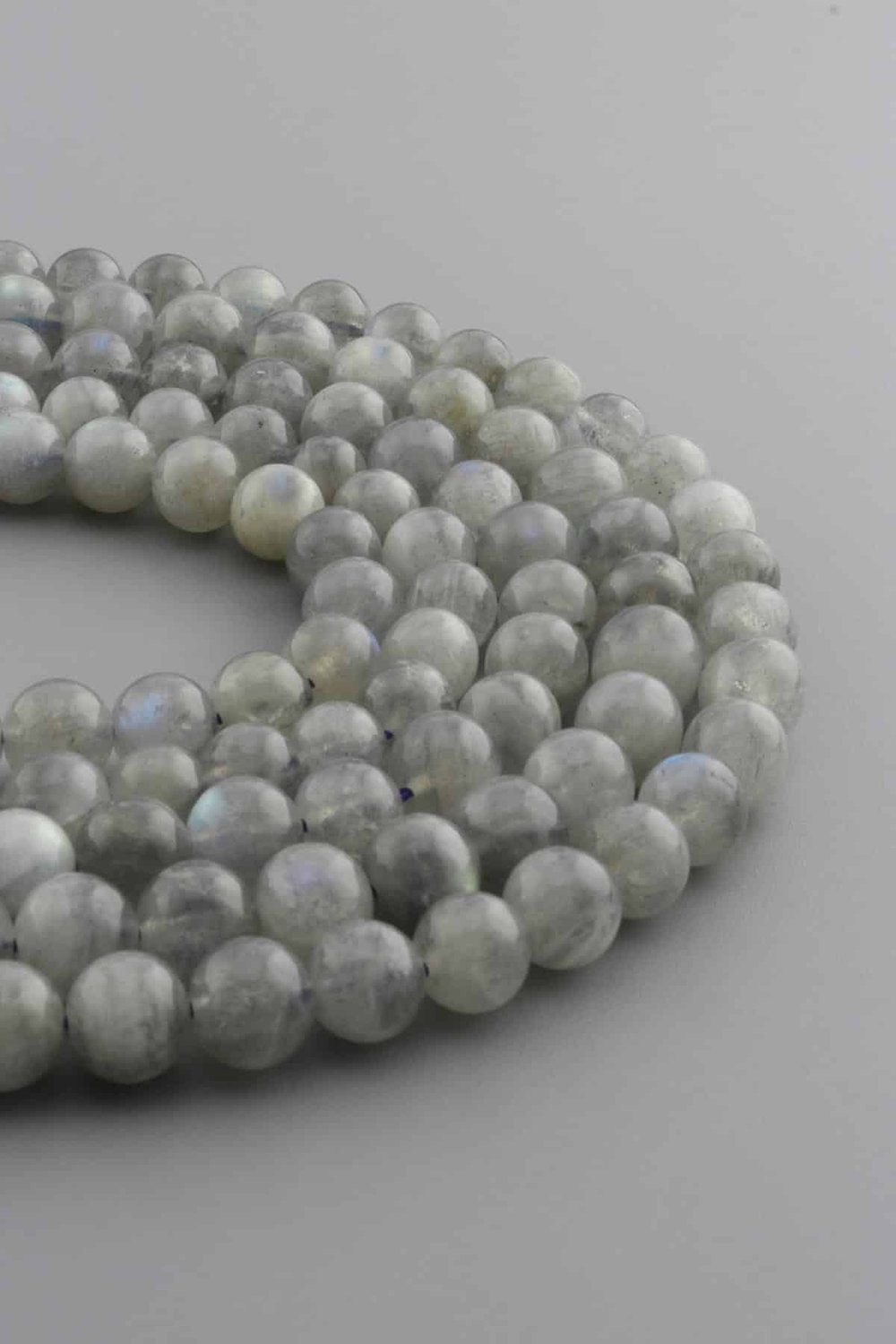 Labradorite Natural Stone Shiny Globe Cut 8mm String Of Beads [AB+]