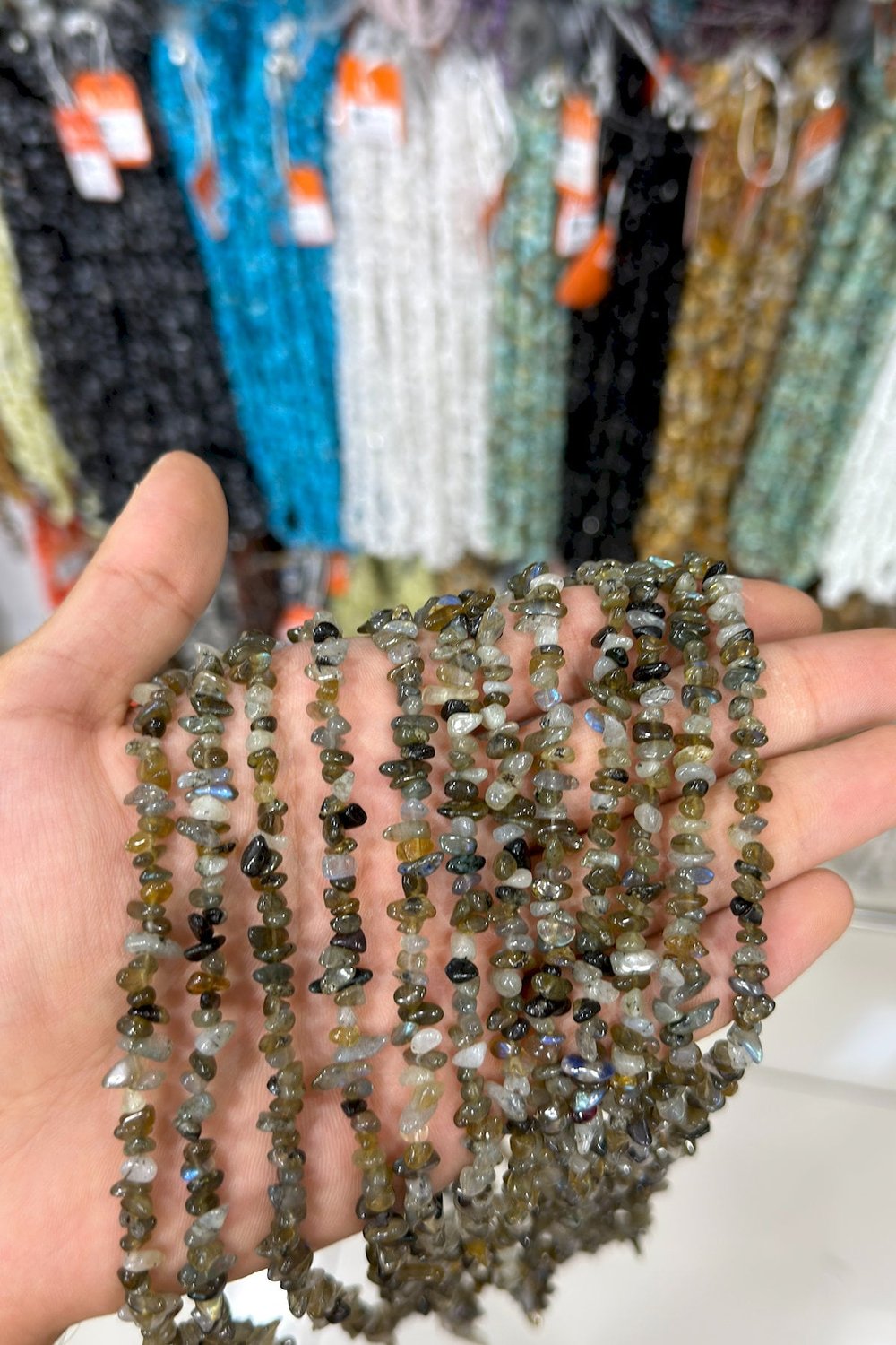 Labradorit Kırık Taş Mini Boy 3x5mm Doğal Taş Dizi