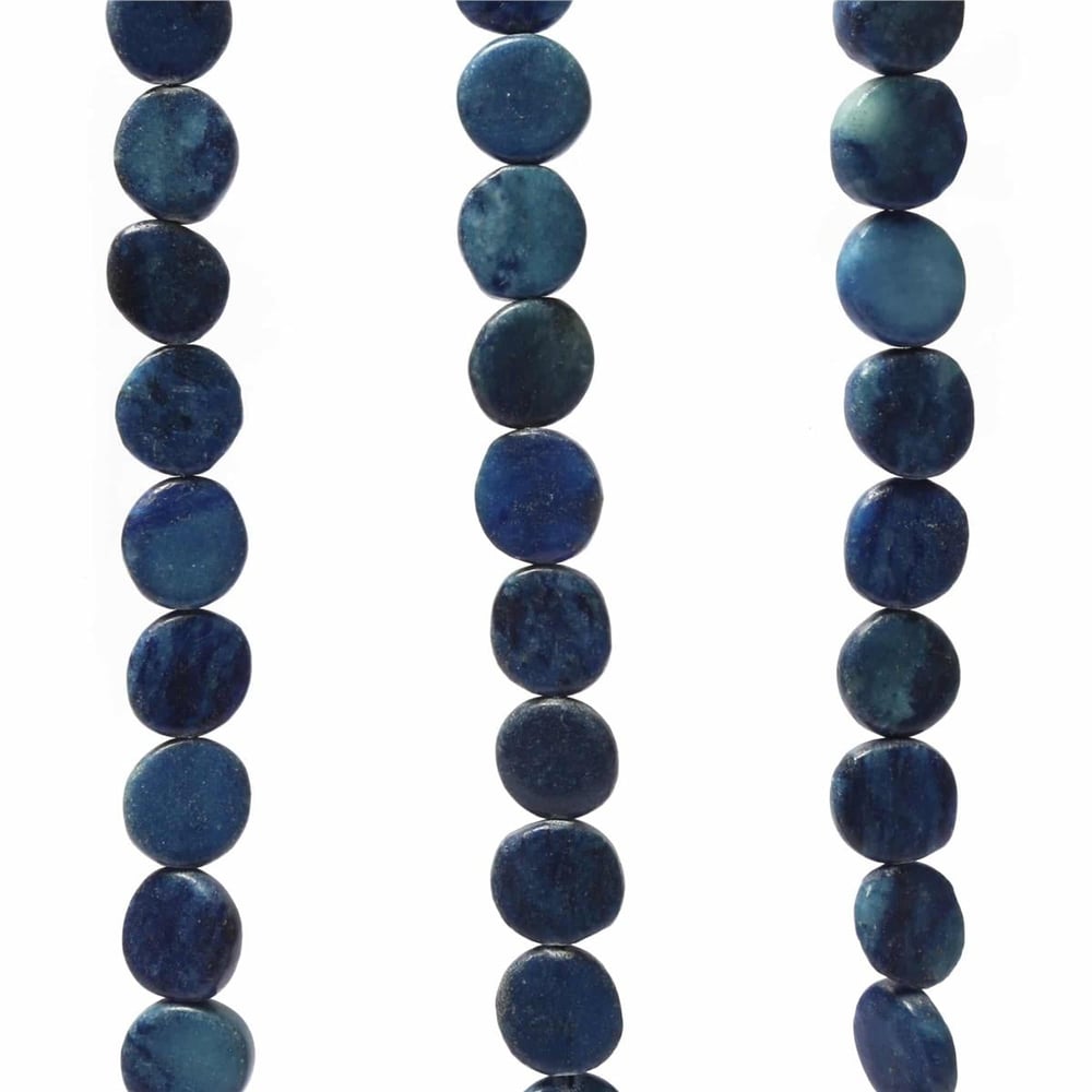 Lapis Lazuli Taşı Daire Kesim 15mm Doğal Taş Dizi