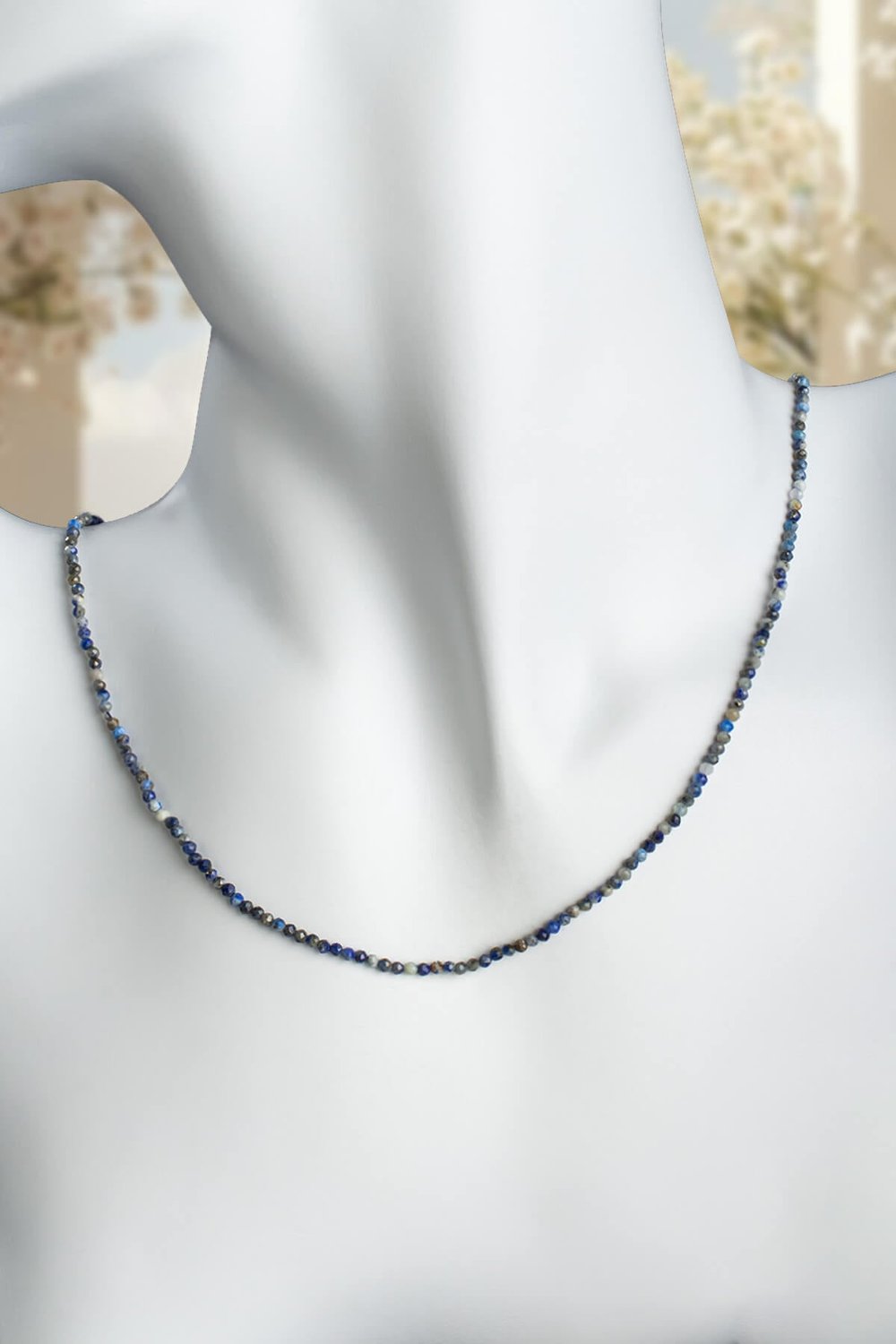 Lapis Lazuli Doğal Taş Kristal Küre Kesim 2mm Kolye