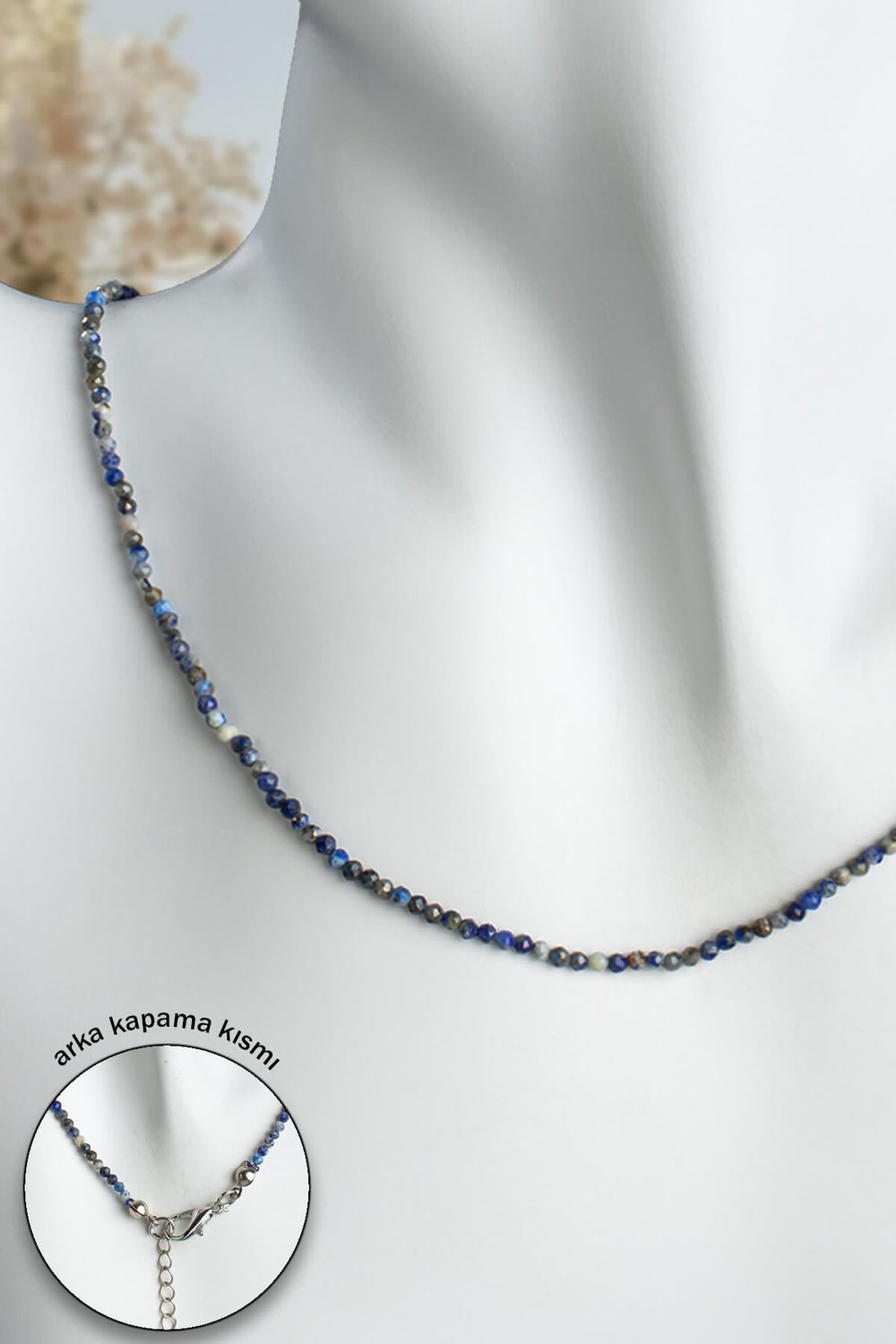 Lapis Lazuli Doğal Taş Kristal Küre Kesim 2mm Kolye