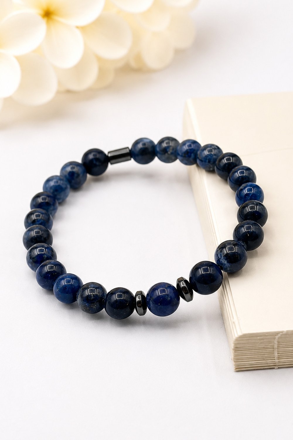 Lapis Lazuli Doğal Taş Küre Kesim 8mm Bileklik