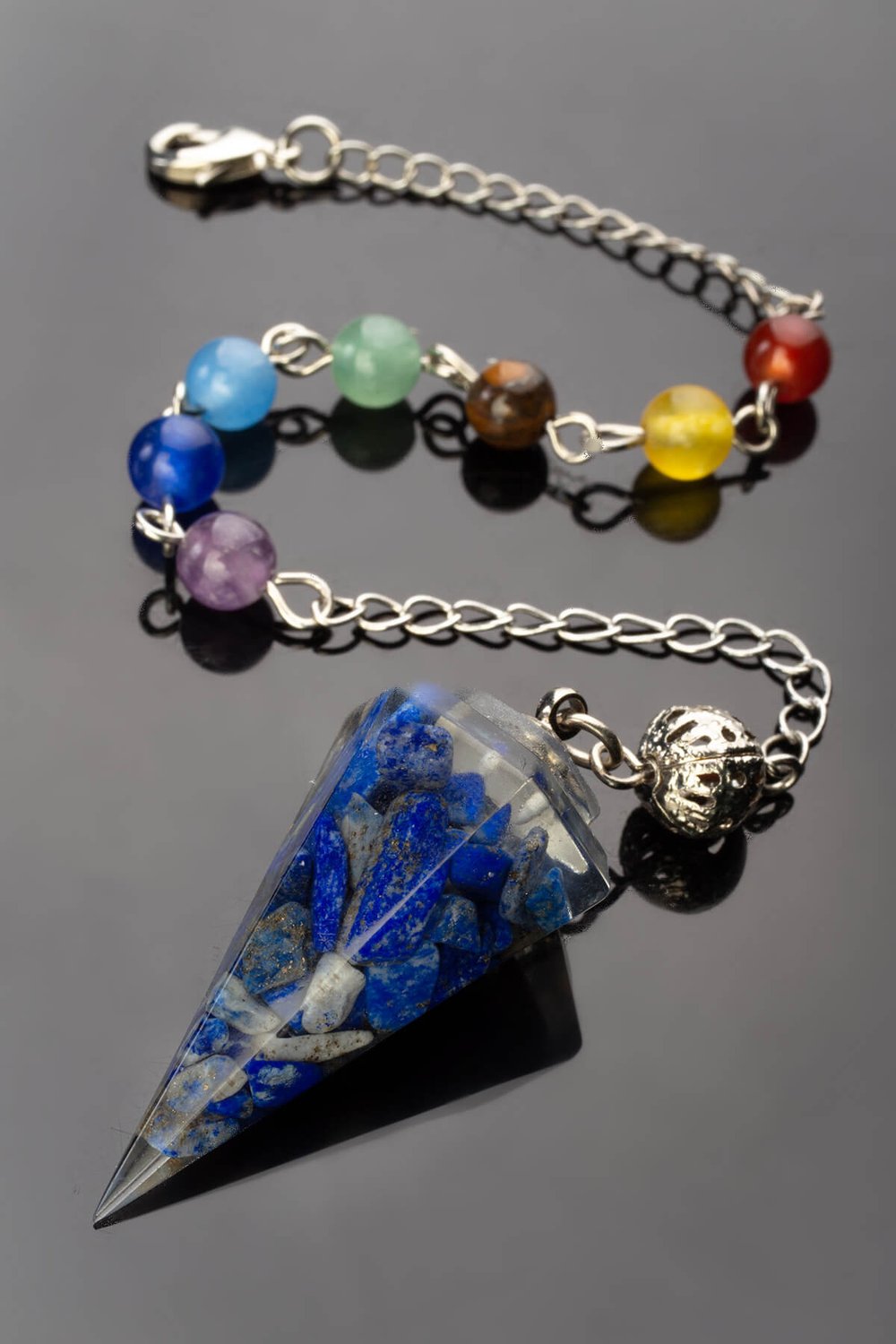 Lapis Lazuli Doğal Taş Organit 17x36mm Pandül Sarkaç