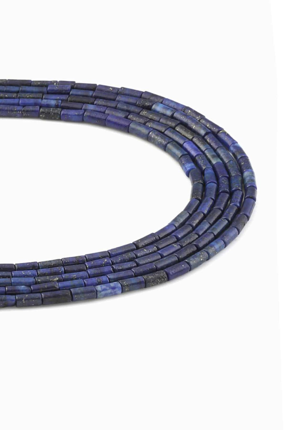 Lapis Lazuli Natural Stone Cylinder Cut 3x6mm String Of Beads