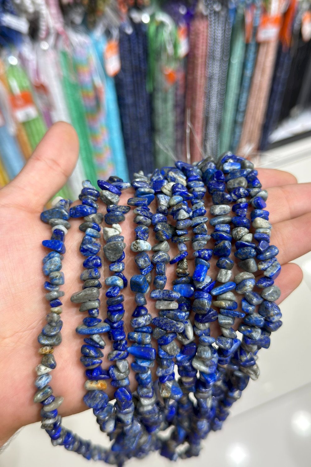 Lapis Lazuli Kırık Taş Orta Boy Parlak 5x8mm Doğal Taş Dizi