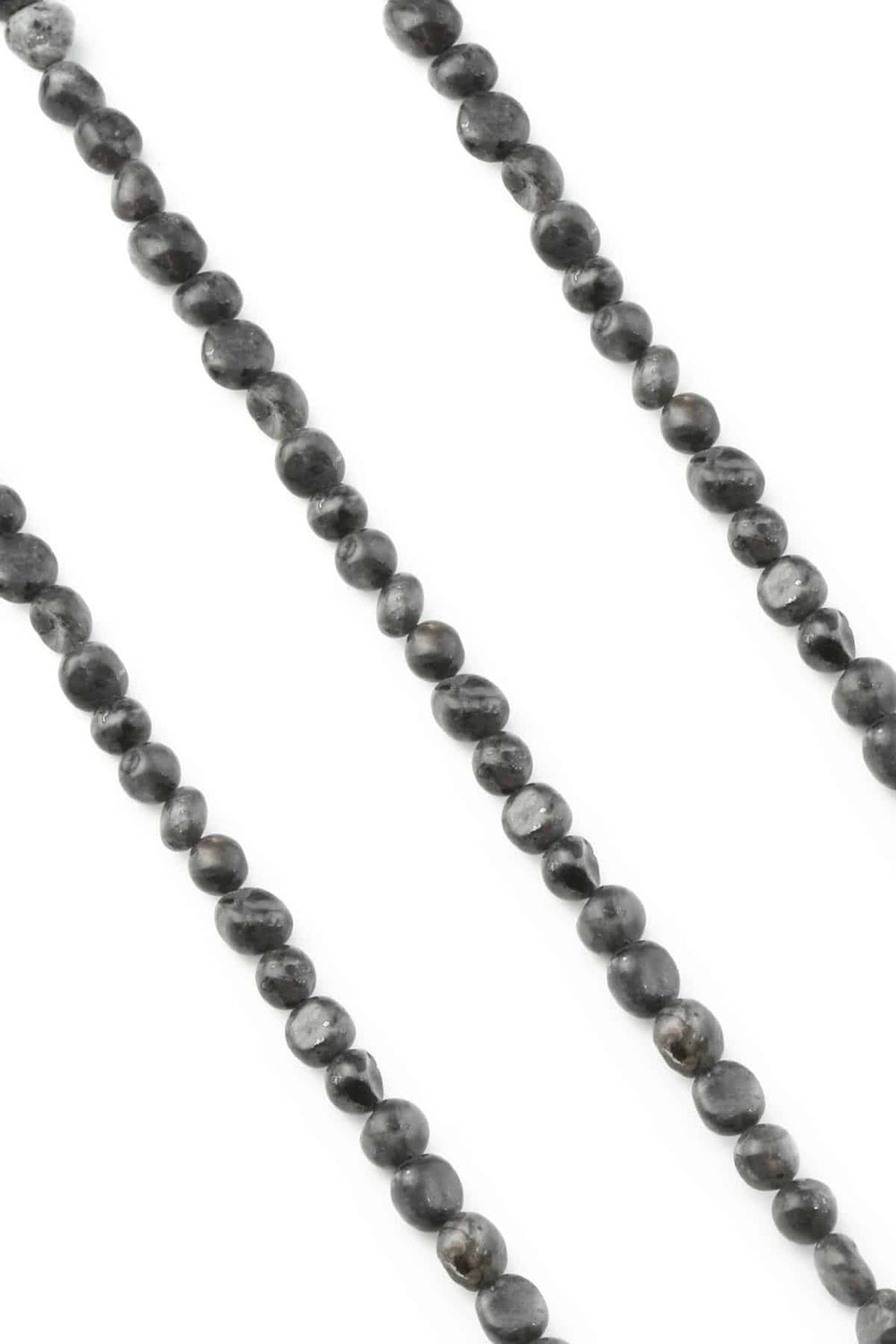 Larvakit Taşı Tımbıl Kesim Parlak 7x10mm Doğal Taş Dizi [AA]