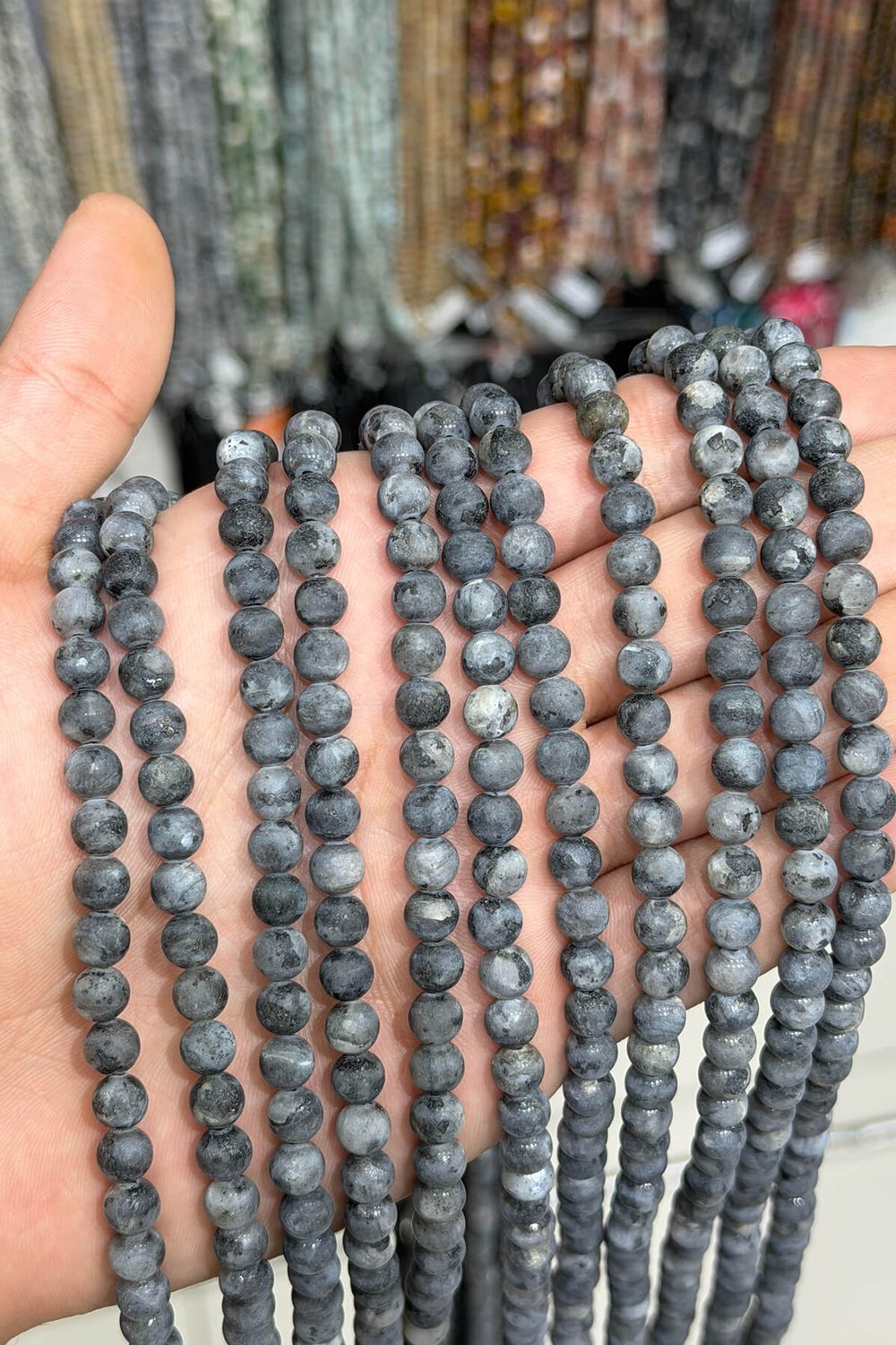 Larvakit Taşı Küre Kesim Mat 6mm Doğal Taş Dizi [AA]